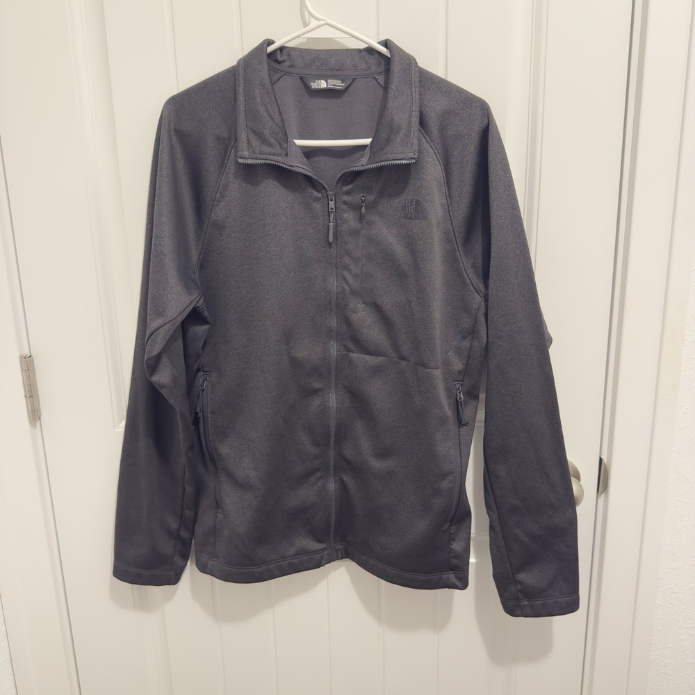 The North Face Men's Full Zip Lightweight Softshell Dark Gray Jacket Size Medium